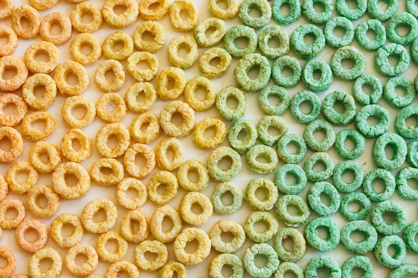 Gradient Of Fruit Os Cereal.
